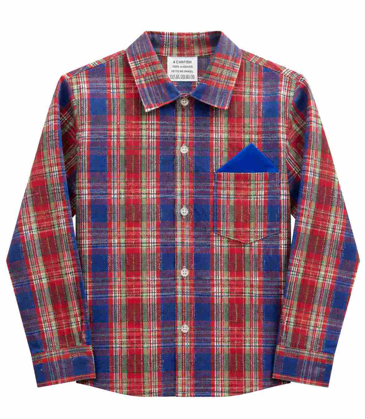 CAMISA JUNINA XADREZ INFANTIL  REF 421